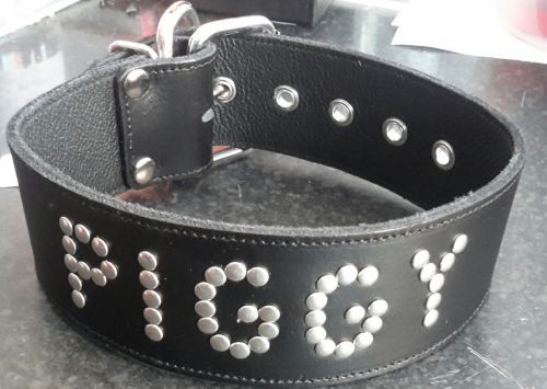Leather "Piggy"  Collar